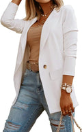 Womens Casual Long Sleeve Knit Blazer Jacket - Stretch Fit