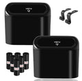 Car Trash Can with Lid 2 Pack - Compact Waterproof Car Organizer
