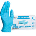 ForPro Disposable Nitrile Vinyl Blend Gloves 4 Mil - X-Large Blue
