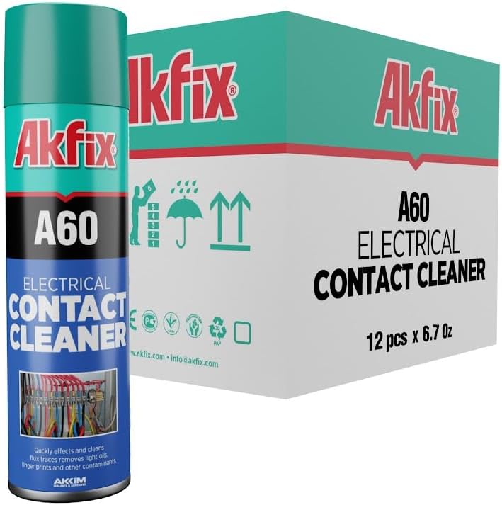 Akfix A60 Electrical Contact Cleaner Spray for Safe Metal Use