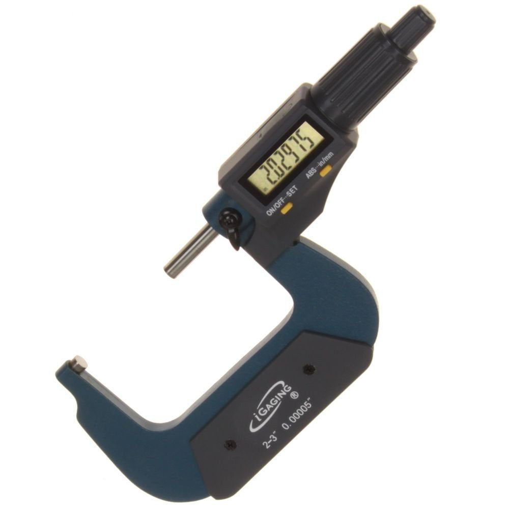 iGaging Digital Micrometer with Data Output for Precision Measuring