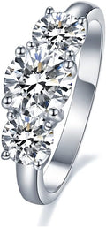 Moissanite Wedding Band for Women - 2 CT Sparkle Eternity Band