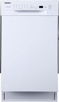 18 Inch Wide 8 Place Setting Built-In Dishwasher - Quiet Compact Unit