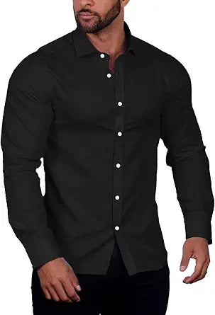 COOFANDY Men's Muscle Fit Dress Shirt for Stylish Comfort
