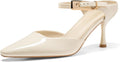Womens Pointed Toe Kitten Heel Mules - Slip On Backless Pumps