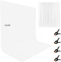 LCUIRC 10X20ft White Backdrop Set with Clamps: Perfect for Pro Photos!