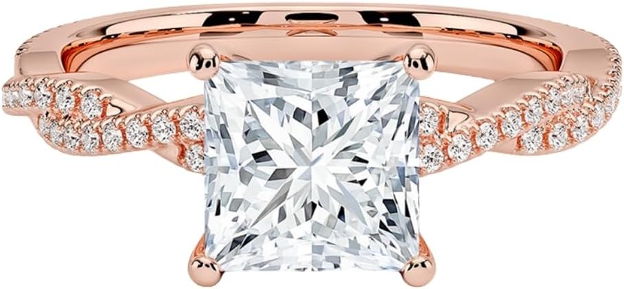 1-3 CT Moissanite Engagement Ring in Solid Gold & Silver Options