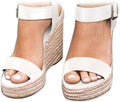 Women's Platform Sandals Wedge Ankle Strap Open Toe - 4.15in Heel