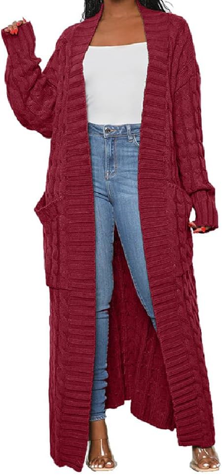 Stylish Cable Knit Cardigan with Pockets for Women 2023