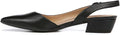 Womens Slingback Low Heel Pointed Toe Pumps - Everyday Comfort