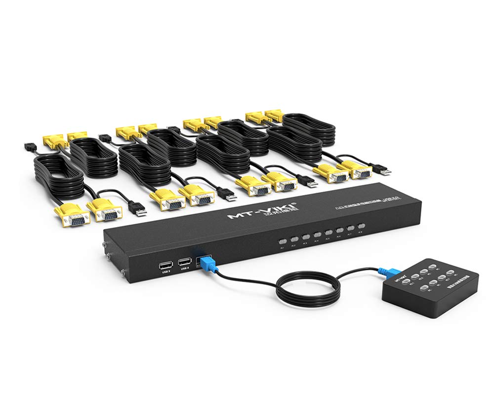 MT-VIKI 8 Port KVM Switch for Easy Computer Control and Management