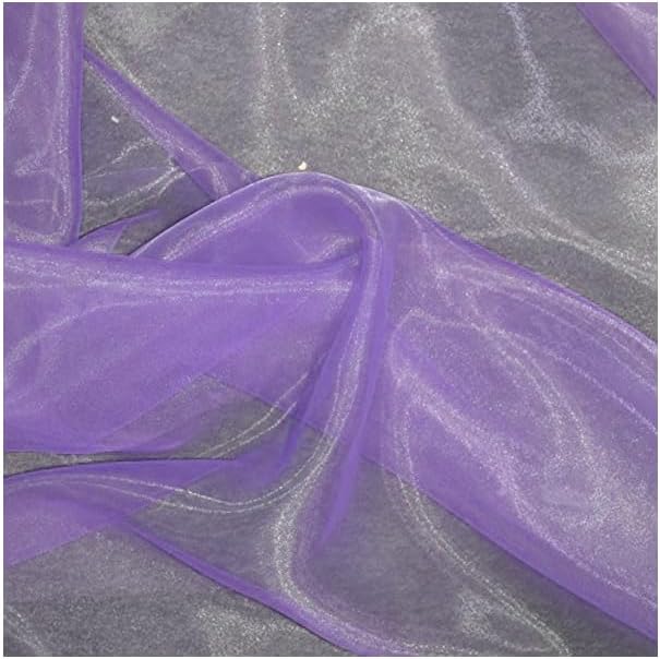 MDS Pack of 40 Yard Lavender Sheer Organza Fabric for Events