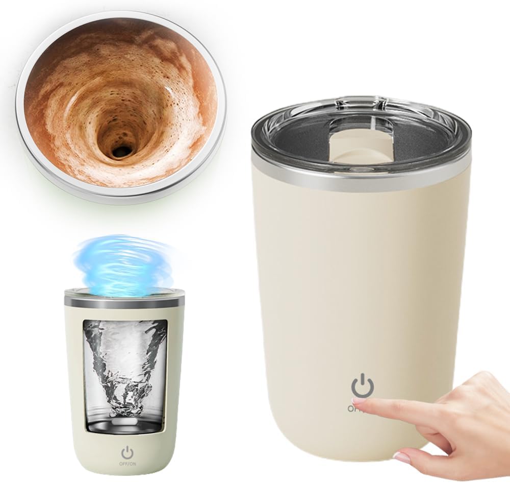 350ML Self-Stirring Coffee Mug - Spill-Proof Innovation!