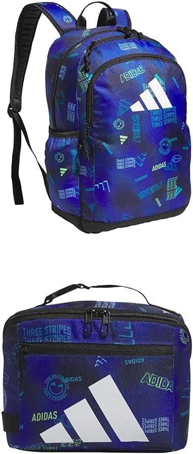 adidas Small Backpack and Lunch Bag Bundle for Daily Use