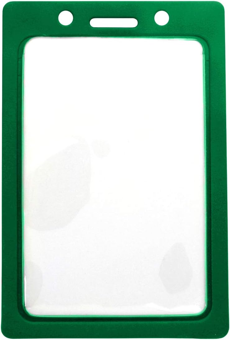 Bulk 100 Pack Vertical Color-Frame Badge Holder for ID Cards