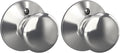 SCHLAGE Plymouth Knob Non-Turning Lock Pack of 2 - Bright Chrome