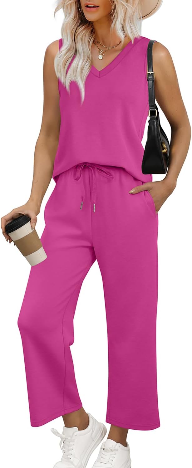 WIHOLL Two Piece Set for Women Summer Outfits Vacation Trendy