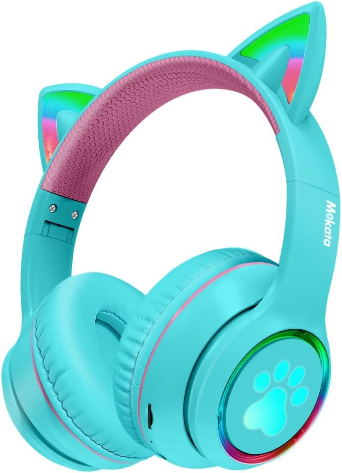 Cat Ear Wireless Headphones: 60H Battery Life