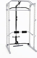 Fitness Reality Squat Rack Power Cage with LAT Pulldown - Compact Home