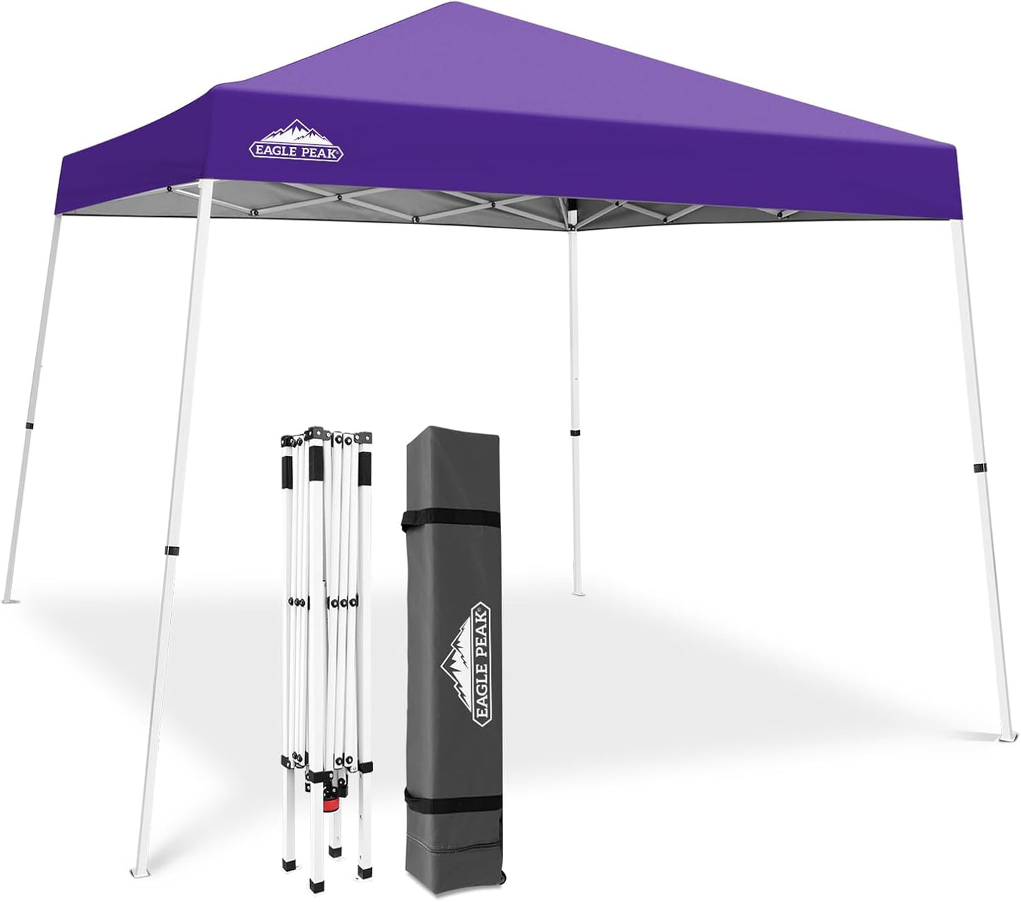 EAGLE PEAK 10x10 Slant Leg Pop-up Canopy Tent for Easy Setup