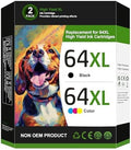64XL Ink Cartridge Combo Pack for HP Printers by WEKVA