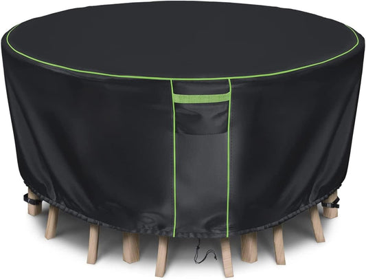 Round Patio Table Cover for Outdoor Furniture, Waterproof & Durable