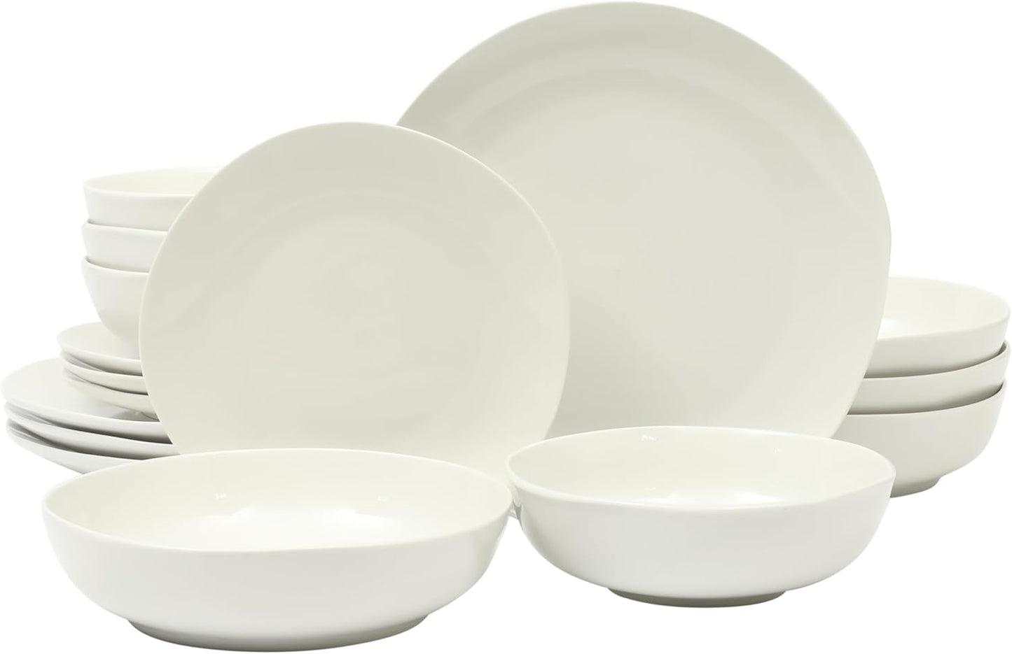 Gibson Home Lindendale 16 Piece Dinnerware Set for 4 - White