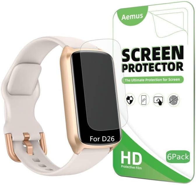 HD Clear TPU Film 6-Pack for Amzhero Fitness Tracker 1.47 - Aemus
