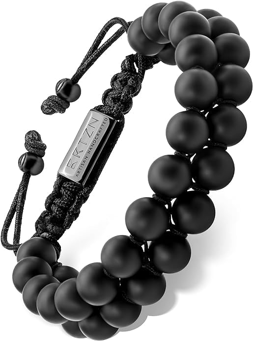 RTZN Black Onyx Bracelet for Men - Artisan Handcrafted Elegance