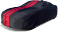 Custom Car Cover for 2020-2025 Chevy Corvette C8 - Stripe Black/Red