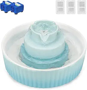 Cupcake Cat Water Fountain Porcelain for Dogs and Cats