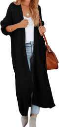 Women Oversized Long Cardigan Sweaters - Thick Knit Duster Coat