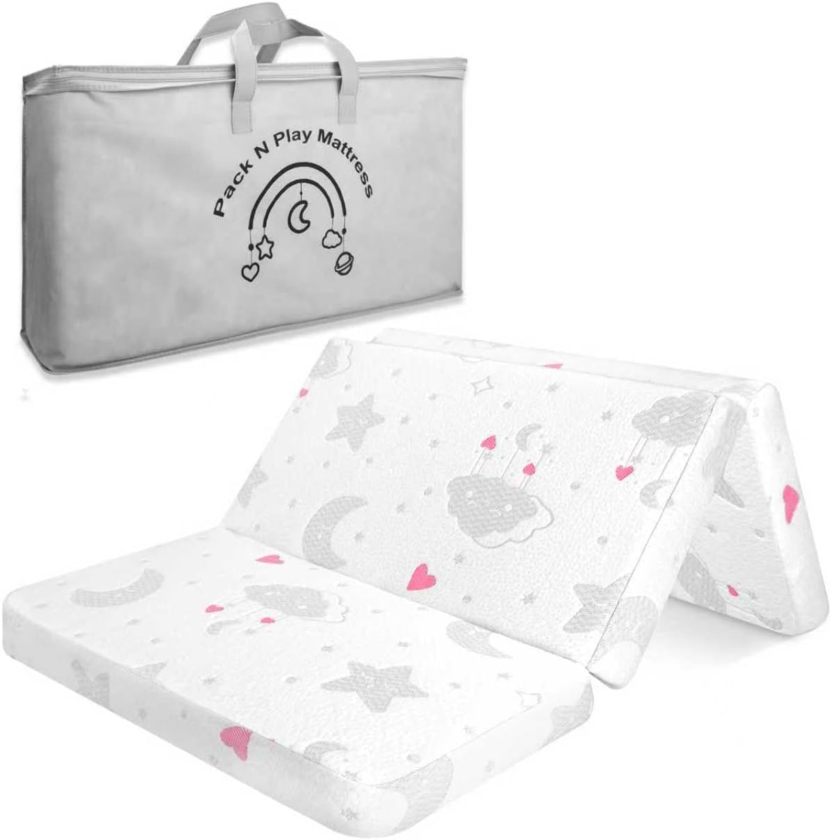 Trifold Pack and Play Mattress for Baby Toddler Comfort
