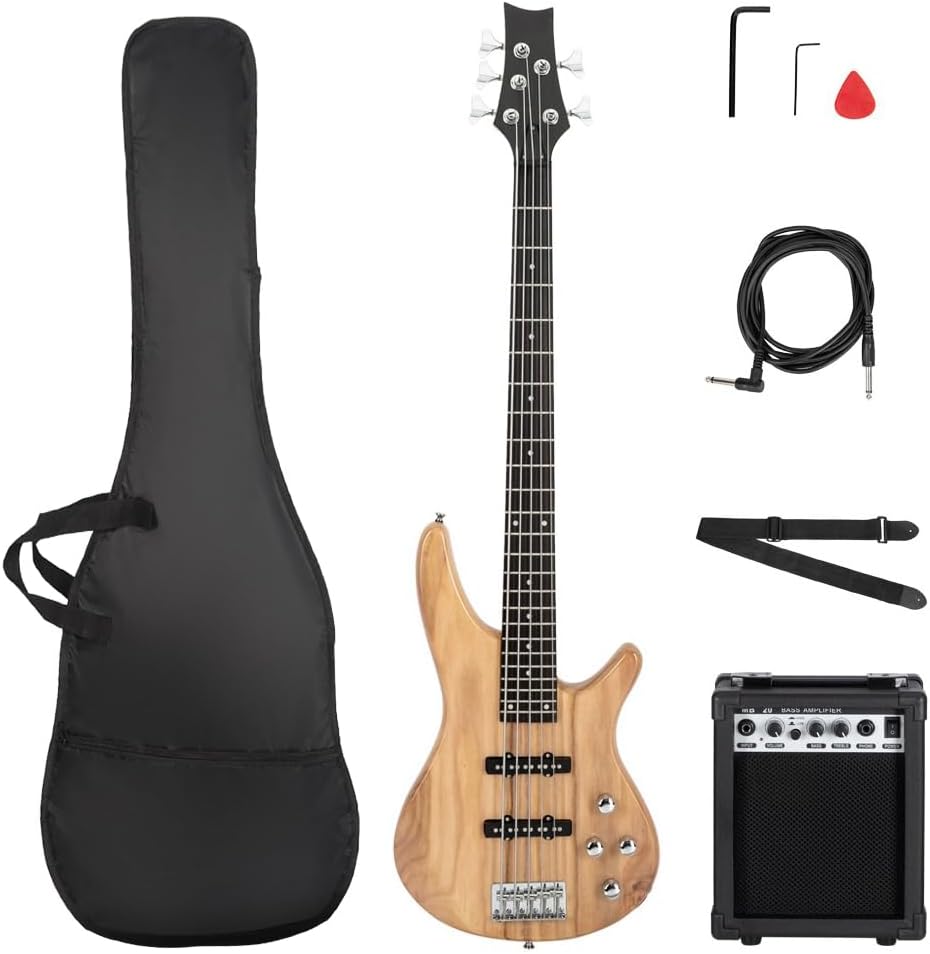 Ktaxon Electric Bass Guitar with 20 Watt Amplifier and Pickup