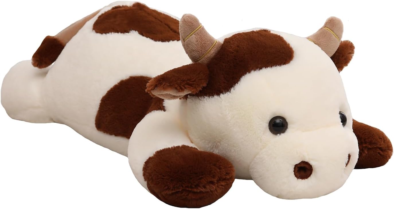 25.6 Inch Cow Weighted Stuffed Animal for Sensory Comfort