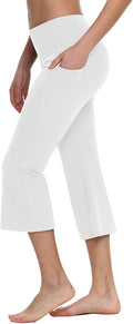 Flare Capri Leggings for Women with Pockets - High Waisted Yoga