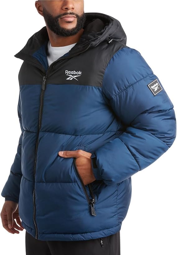 Reebok Mens Winter Jacket - Heavyweight Insulated Puffer Coat