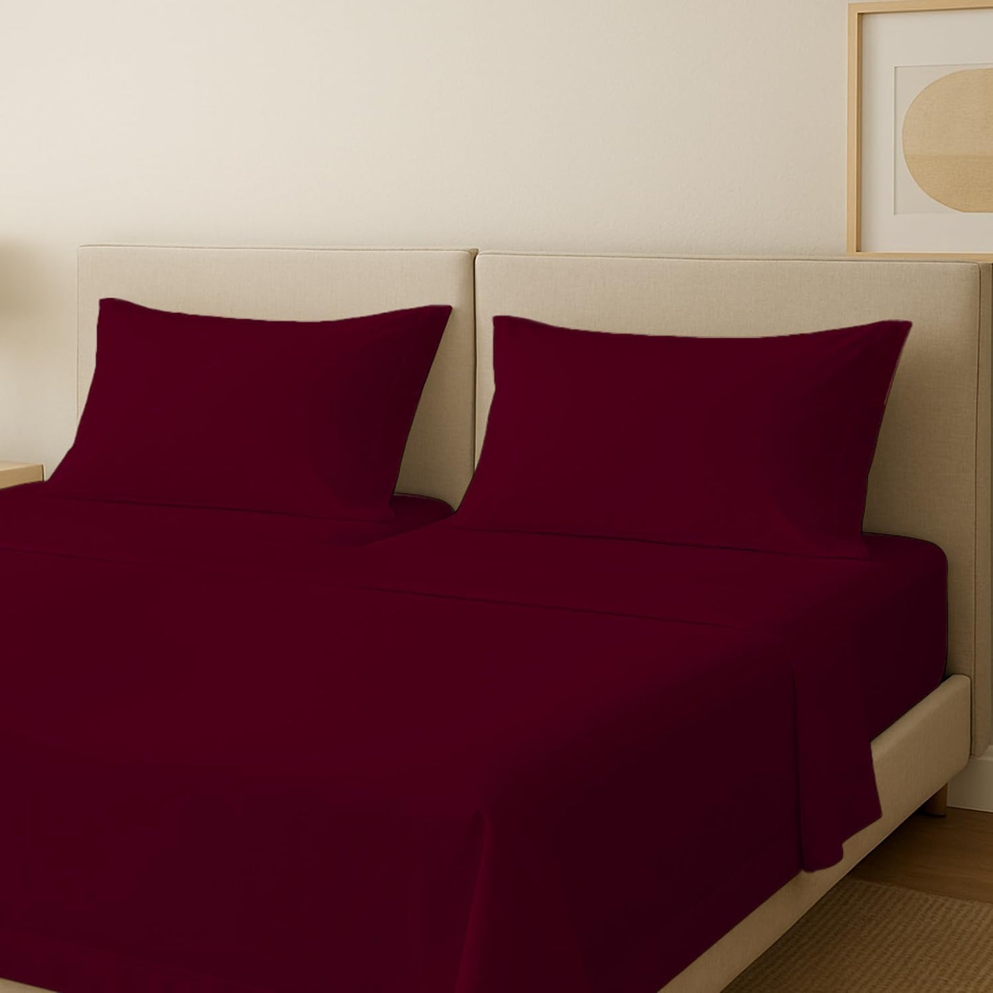 Luxurious 100% Egyptian Cotton Split King Sheets for Comfort