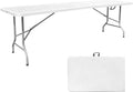 8 Foot Folding Table for Indoor and Outdoor Use, Heavy Duty