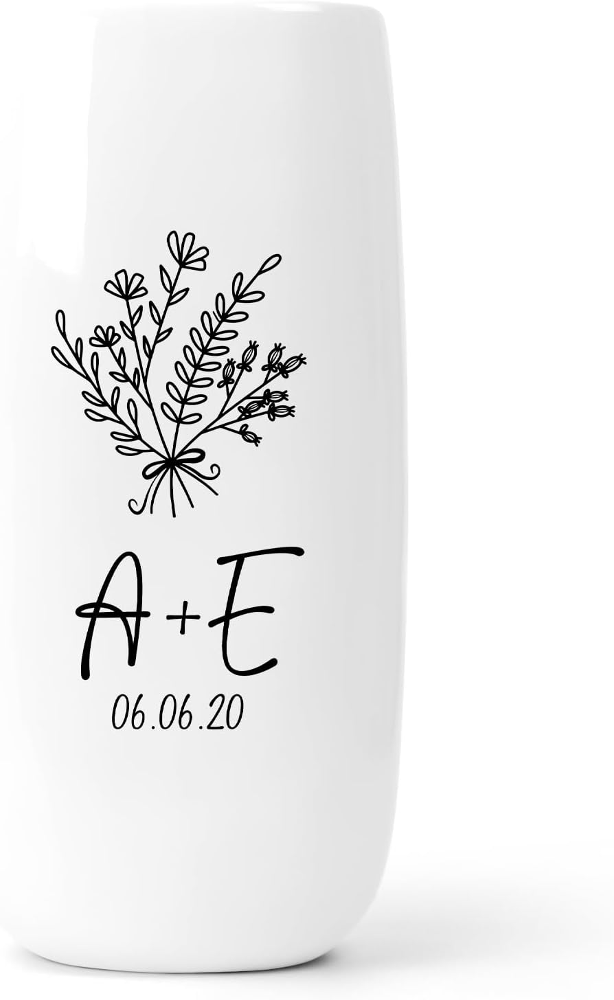 Personalized Ceramic Vase for Unique Wedding Anniversary Gifts