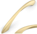 Brushed Gold Cabinet Pulls 5 in Hole Center - Elegant Twist Design