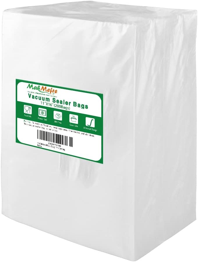 MakMeFre Vacuum Freezer Sealer Bags for Food Storage 200 Count