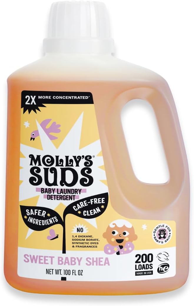 Molly's Suds Baby Liquid Laundry Detergent for Gentle Cleaning