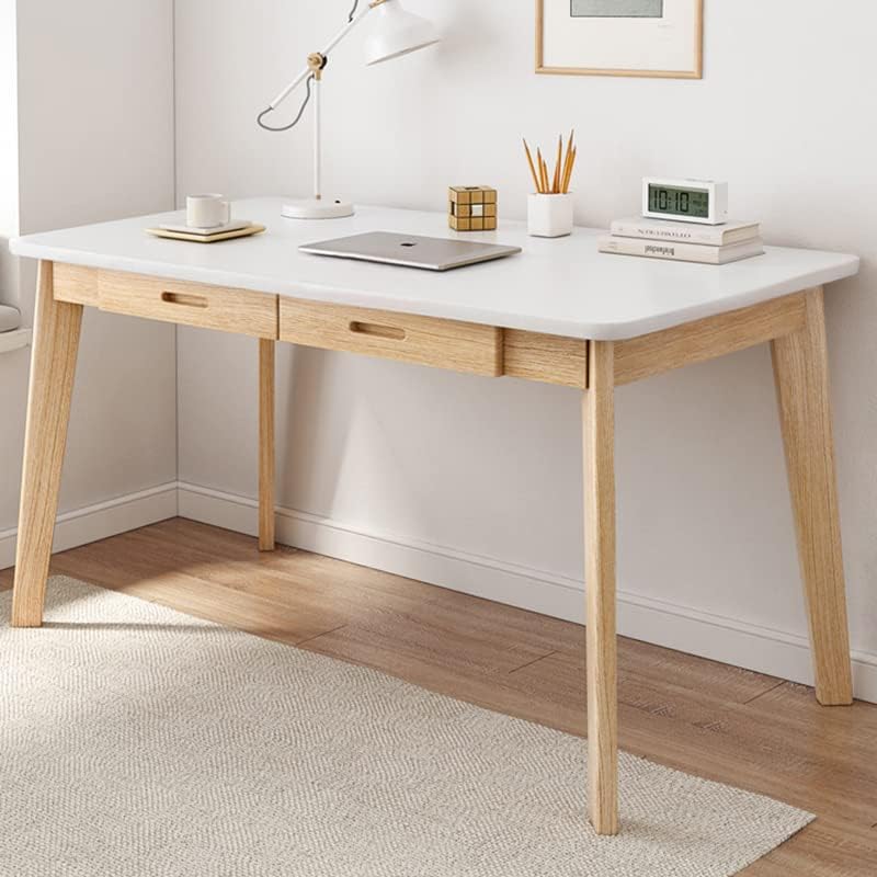 IOTXY Solid Wood Writing Desk for Home Office Workbench