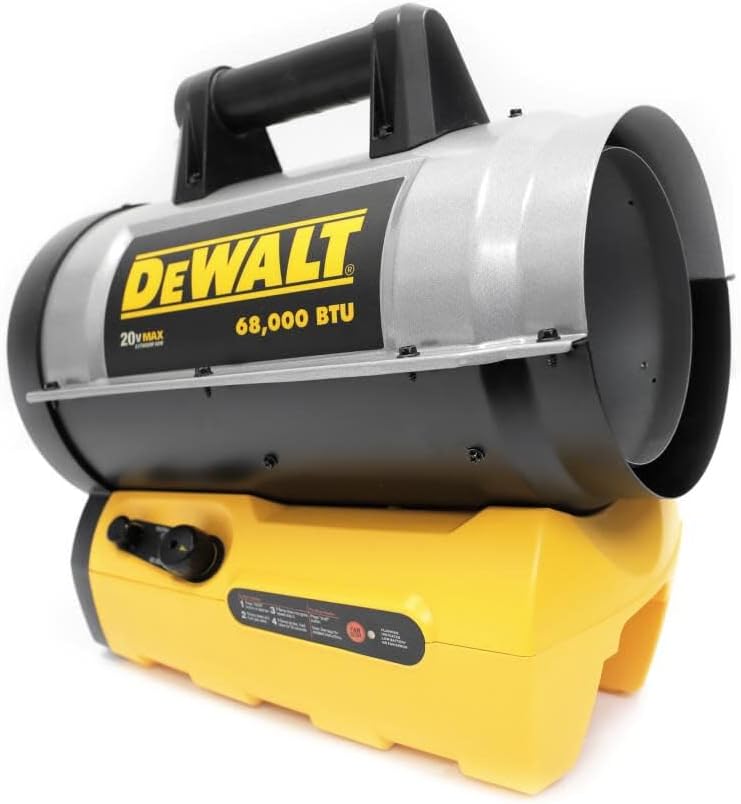 Dewalt Cordless Propane Heater - Powerful 68,000 Btu
