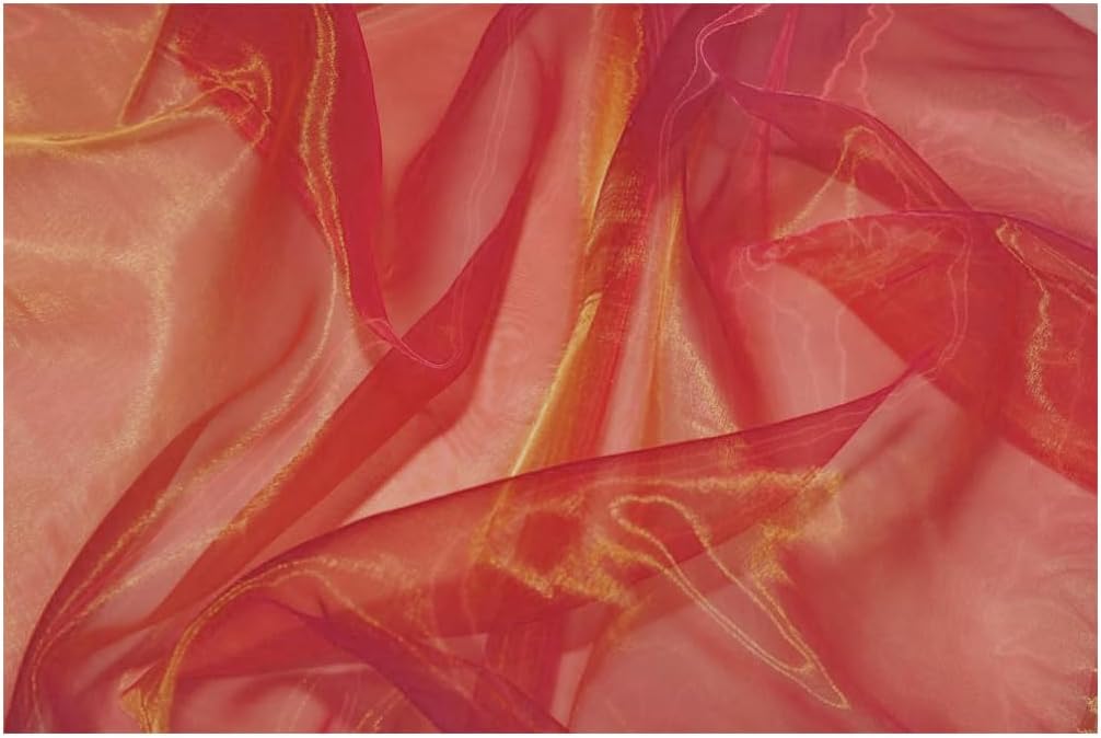 MDS Pack of 15 Yard Sheer Organza Fabric for Events and Crafts