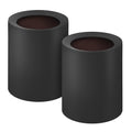 Modern Round Trash Can 2 Pack for Bedroom and Bathroom Use