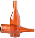 Empty Orange Wine Bottles (2 Pack) Decorative 750ML Bottles