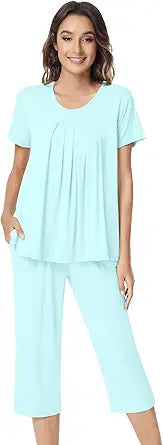 NACHILA Women's Bamboo Pajamas Set for Cool Sleepwear Comfort
