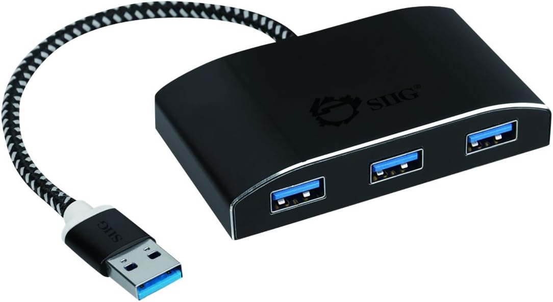 SIIG SuperSpeed 4 Port USB 3.0 Hub for Fast Data Transfer
